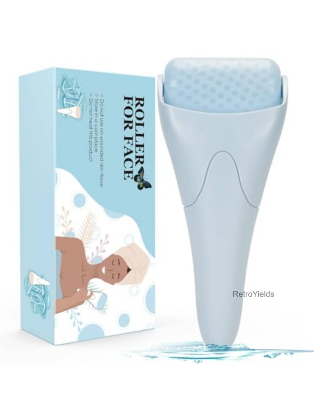 Ice Roller for Face Eyes Facial Massager Cooling Skincare Tool Puffiness